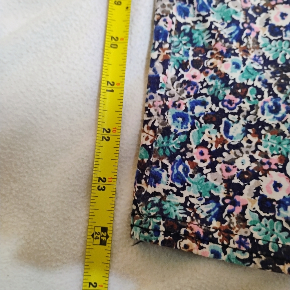 American Eagle Outfitters Floral Cropped  Leggings in Blue, Green & Pink - Picture 9 of 9